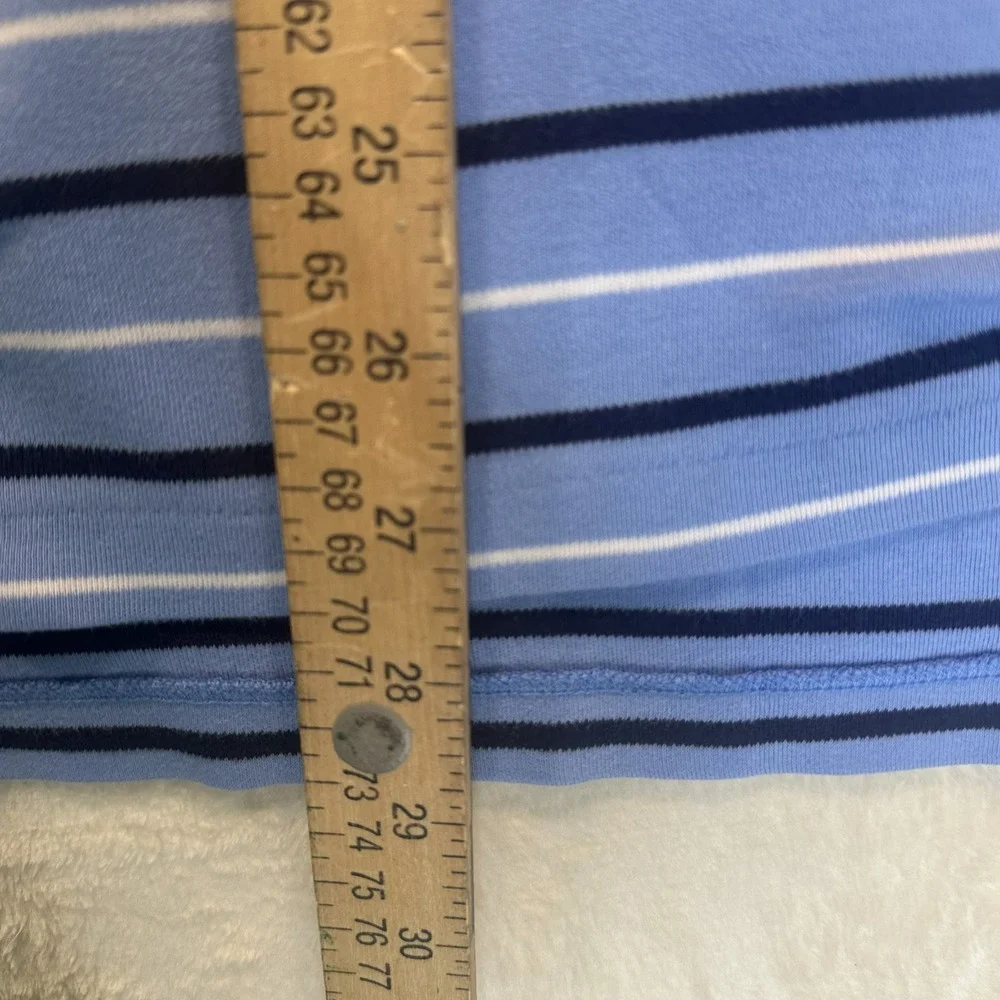 Polo Ralph Lauren Mens XL Blue Striped Short Sleeve Cotton Polo Shirt